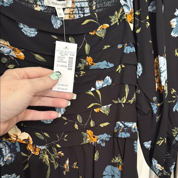 Maurices Black Sheath Dress with Puff Sleeves and Square Neck - Picture 5 of 11